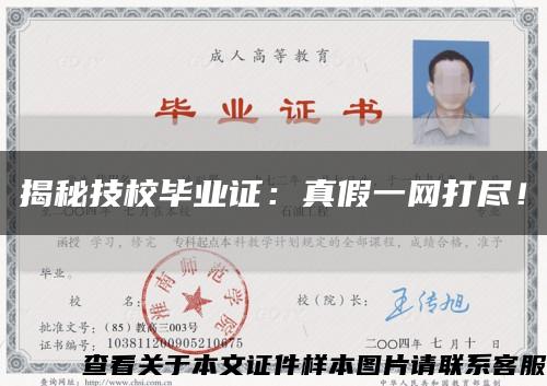 揭秘技校畢業證：真假一網打盡！縮略圖