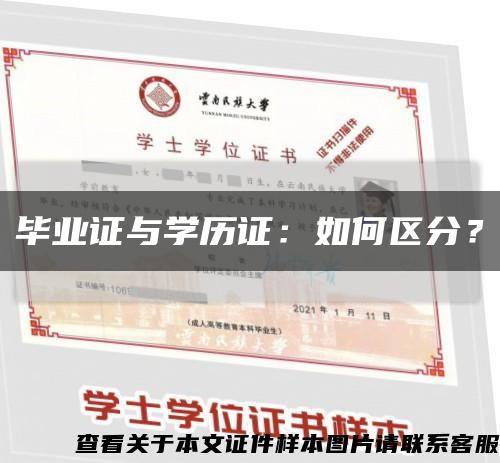畢業證與學歷證：如何區分？縮略圖