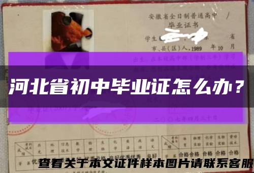 河北省初中畢業證怎么辦？縮略圖