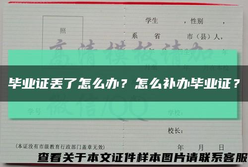 畢業證丟了怎么辦？怎么補辦畢業證？縮略圖