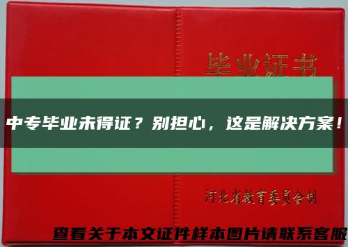中專畢業未得證？別擔心，這是解決方案！縮略圖