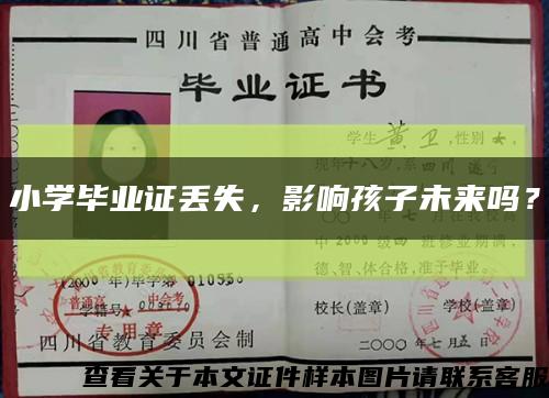 小學畢業證丟失，影響孩子未來嗎？縮略圖