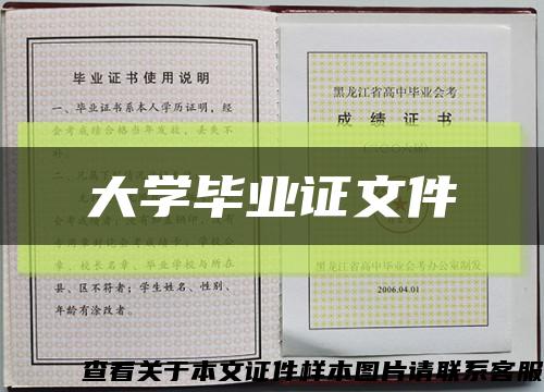 大學畢業證文件縮略圖