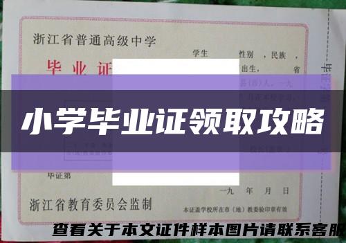 小學畢業證領取攻略縮略圖