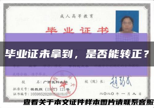 畢業證未拿到，是否能轉正？縮略圖