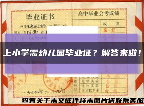 上小學需幼兒園畢業證？解答來啦！縮略圖