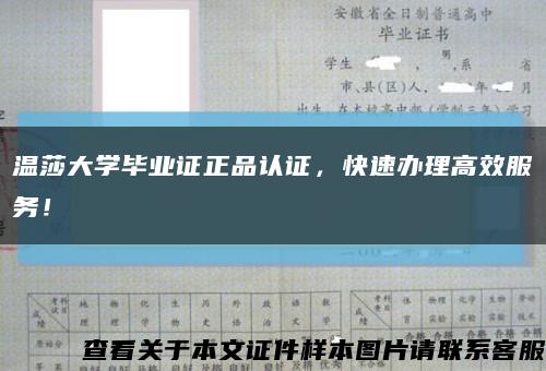 溫莎大學畢業證正品認證，快速辦理高效服務！縮略圖