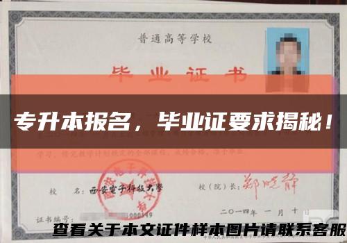 專升本報名，畢業證要求揭秘！縮略圖