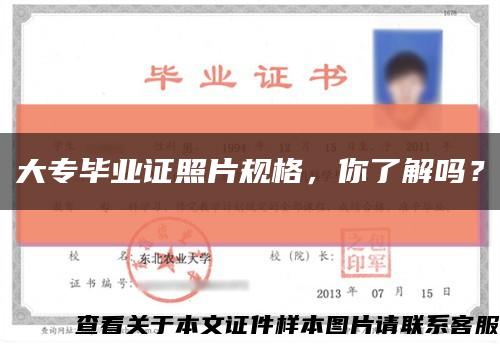 大專畢業證照片規格，你了解嗎？縮略圖