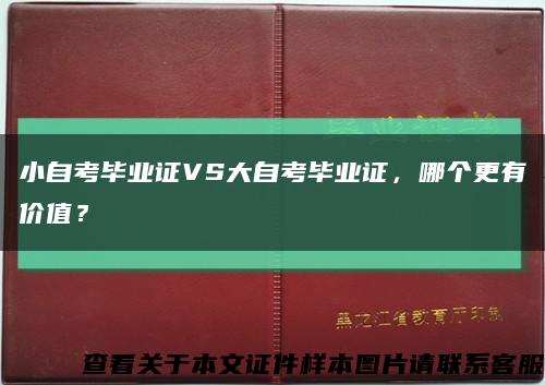 小自考畢業證VS大自考畢業證，哪個更有價值？縮略圖