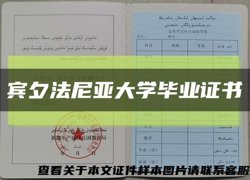 賓夕法尼亞大學畢業證書縮略圖