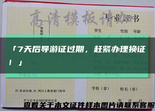 「7天后導游證過期，趕緊辦理換證！」縮略圖