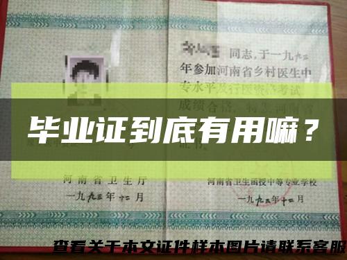 畢業證到底有用嘛？縮略圖