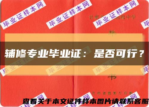 輔修專業畢業證：是否可行？縮略圖