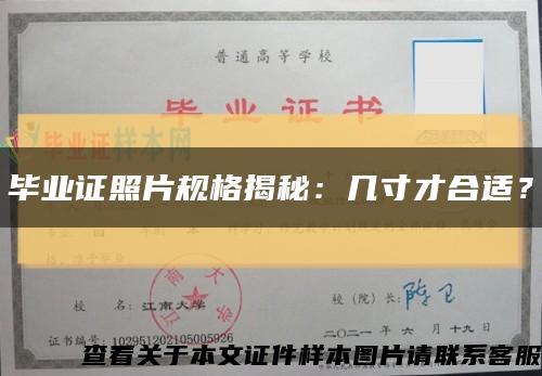 畢業證照片規格揭秘：幾寸才合適？縮略圖
