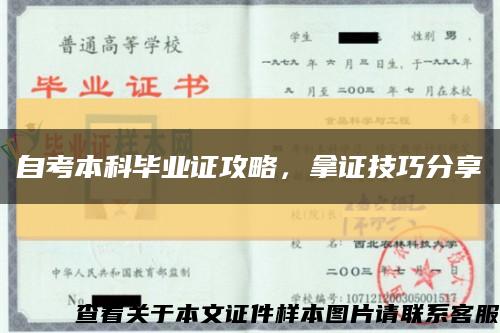 自考本科畢業證攻略，拿證技巧分享縮略圖