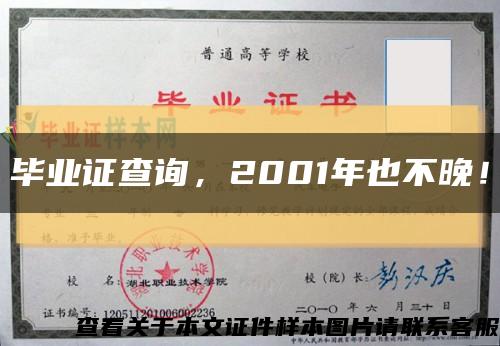 畢業證查詢，2001年也不晚！縮略圖
