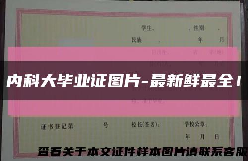 內科大畢業證圖片-最新鮮最全！縮略圖