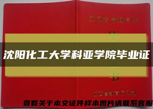 沈陽化工大學科亞學院畢業證縮略圖