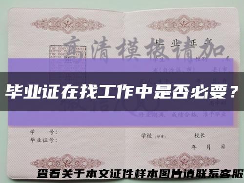 畢業證在找工作中是否必要？縮略圖