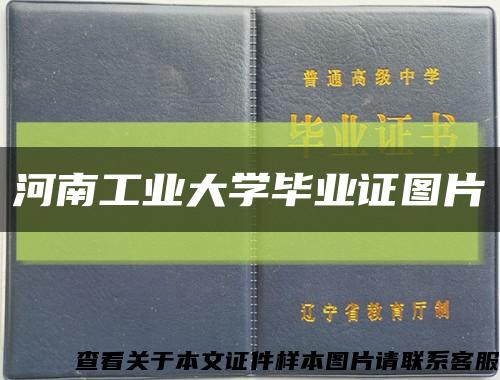 河南工業大學畢業證圖片縮略圖