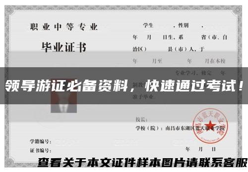 領導游證必備資料，快速通過考試！縮略圖