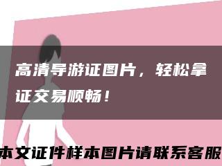 高清導游證圖片，輕松拿證交易順暢！縮略圖