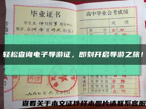 輕松查詢電子導游證，即刻開啟導游之旅！縮略圖
