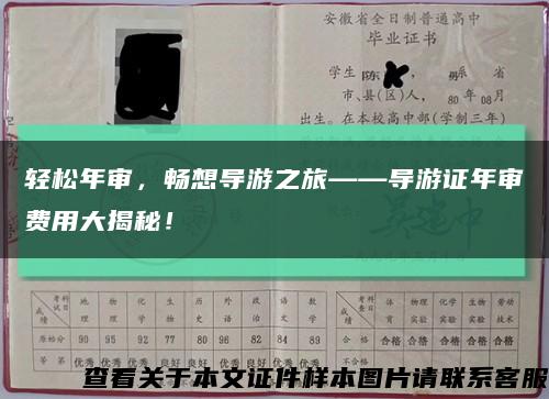 輕松年審，暢想導游之旅——導游證年審費用大揭秘！縮略圖