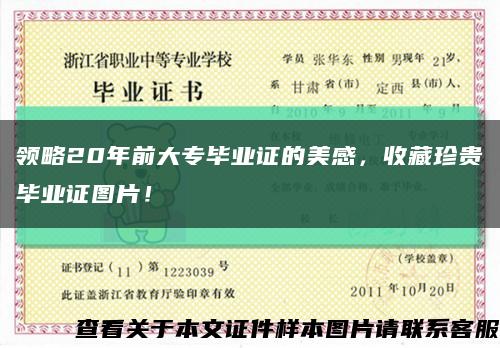 領略20年前大專畢業證的美感，收藏珍貴畢業證圖片！縮略圖