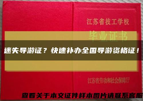 迷失導游證？快速補辦全國導游資格證！縮略圖