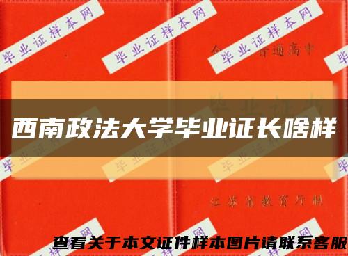 西南政法大學畢業證長啥樣縮略圖