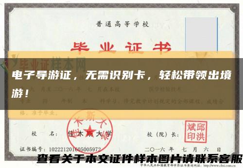 電子導游證，無需識別卡，輕松帶領出境游！縮略圖