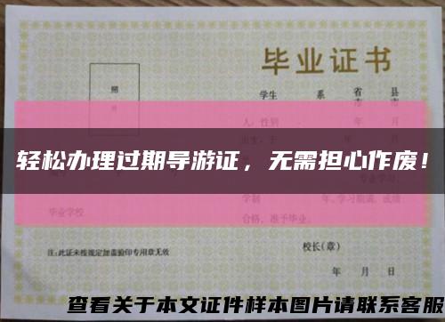 輕松辦理過期導游證，無需擔心作廢！縮略圖