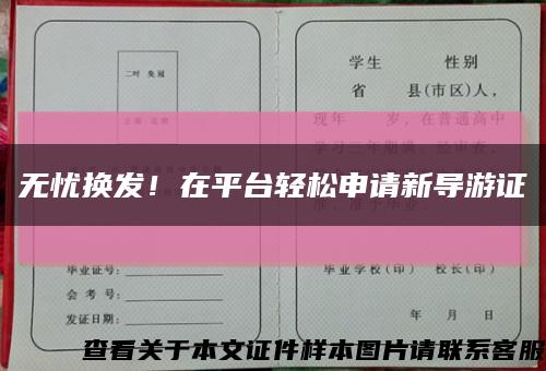 無憂換發！在平臺輕松申請新導游證縮略圖