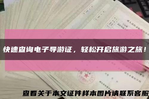 快速查詢電子導游證，輕松開啟旅游之旅！縮略圖