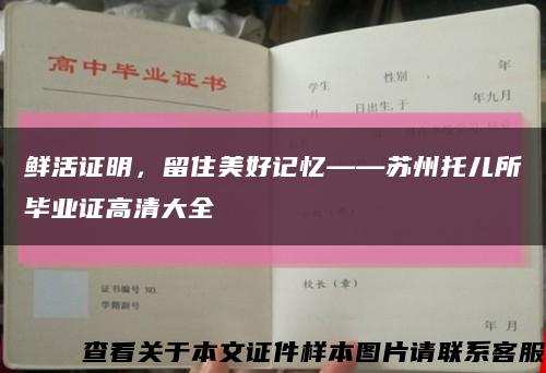 鮮活證明，留住美好記憶——蘇州托兒所畢業證高清大全縮略圖
