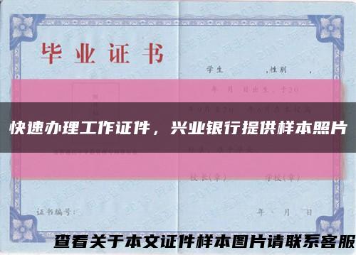 快速辦理工作證件，興業銀行提供樣本照片縮略圖