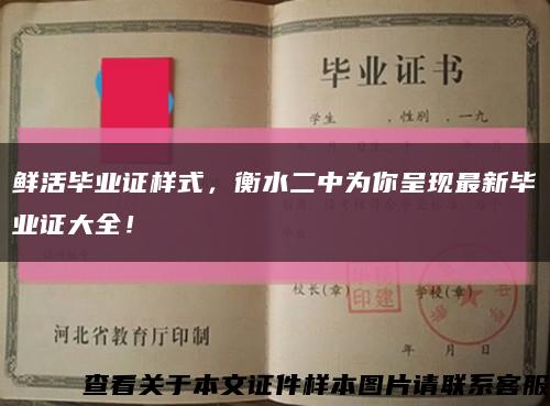 鮮活畢業證樣式，衡水二中為你呈現最新畢業證大全！縮略圖