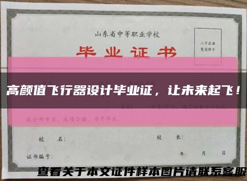 高顏值飛行器設計畢業證，讓未來起飛！縮略圖