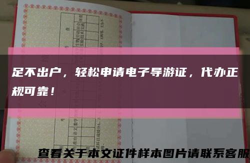 足不出戶，輕松申請電子導游證，代辦正規可靠！縮略圖