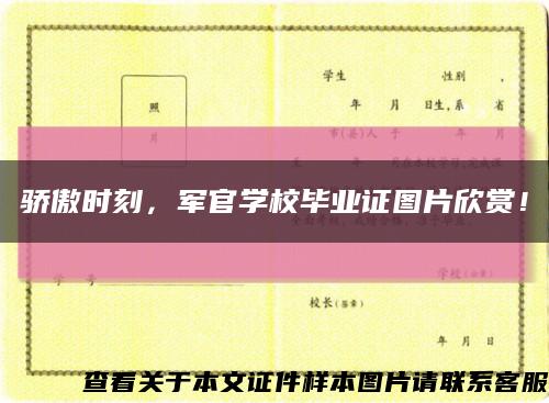 驕傲時刻，軍官學校畢業證圖片欣賞！縮略圖