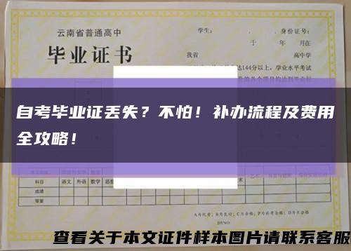 自考畢業證丟失？不怕！補辦流程及費用全攻略！縮略圖