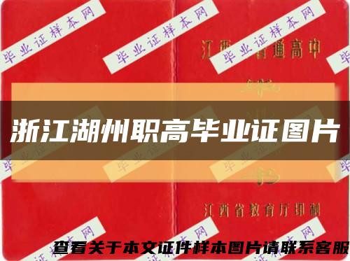 浙江湖州職高畢業證圖片縮略圖