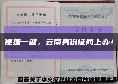 便捷一鍵，云南身份證網上辦！縮略圖