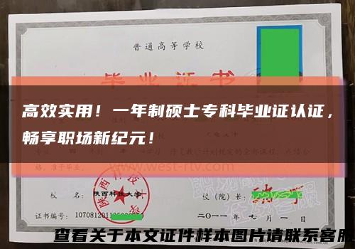 高效實用！一年制碩士?？飘厴I證認證，暢享職場新紀元！縮略圖