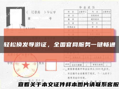 輕松換發導游證，全國官網服務一鍵暢通縮略圖
