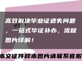 高效解決畢業證遺失問題，一站式畢證補辦，流程圖片詳解！縮略圖