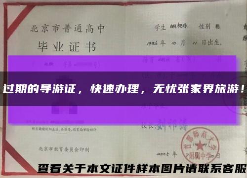 過期的導游證，快速辦理，無憂張家界旅游！縮略圖