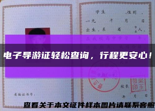 電子導游證輕松查詢，行程更安心！縮略圖